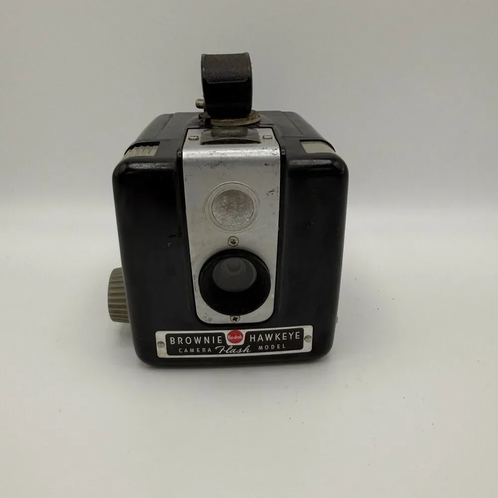 Kodak Brownie Hawkeye Flash Model Camera – Untested As-Is – Vintage Box Camera